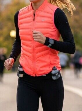 Nike Vest Aeroloft 800 Goose Down Coral Puffer for Runners